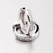 Strieborné kruhy so zirkónmi OKP-230P-OKS