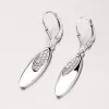 Visiace strieborné náušnice so zirkónmi OKP-294P-OKS