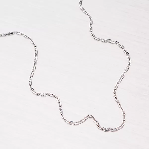 Retiazka Anker z bieleho zlata 45-1231