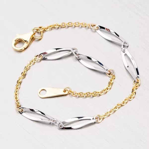 Kombinovaná zlatá retiazka 45-1091