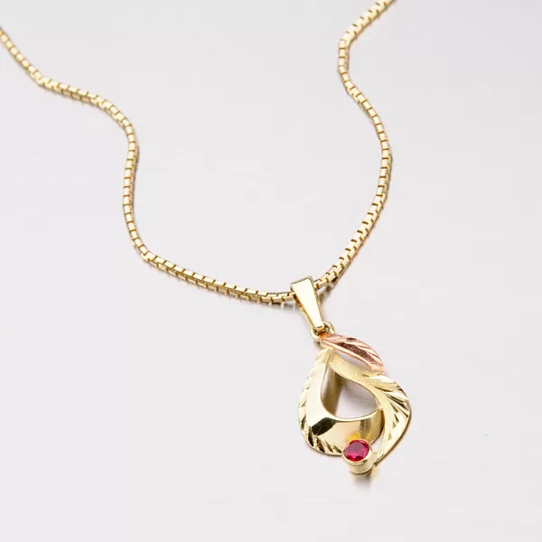 Zlatý prívesok so zirkónom 53P-081CV