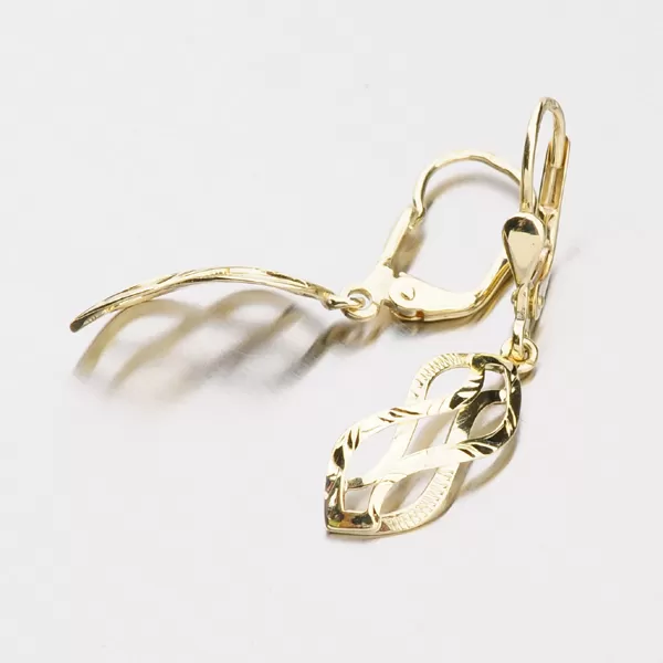 Zlaté visiace náušnice klasik 52NK-210