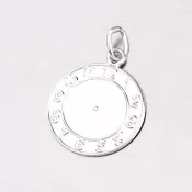 Prívesok krstiacej hodiny z bieleho zlata 13-112