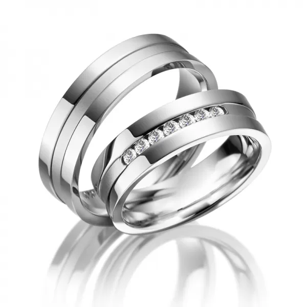 Oceľové snubné prstene SP-ES-008