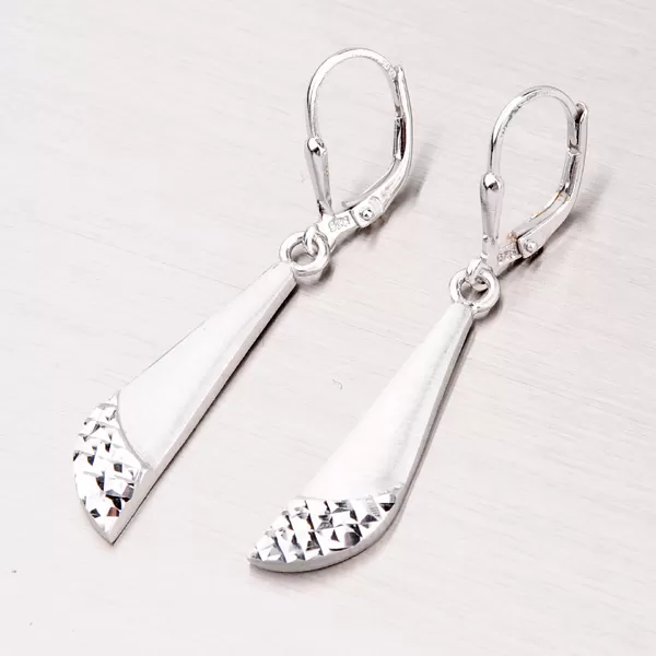 Strieborné visiace náušnice NZM-104-OKS