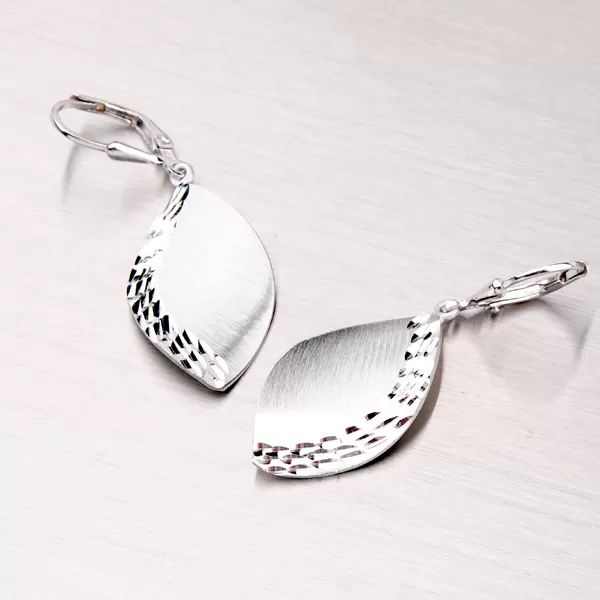 Visiace náušnice zo striebra NZM-187-OKS