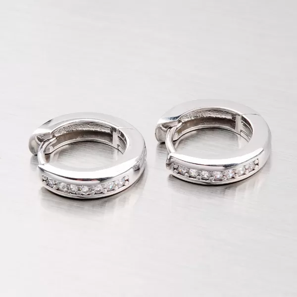 Strieborné kruhy so zirkónmi OKP-230P-OKS