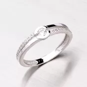 Prsteň z bieleho zlata GZ2543B