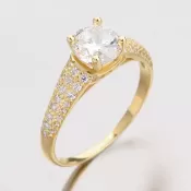 Zlatý prsteň so zirkónmi GZ2520ZL