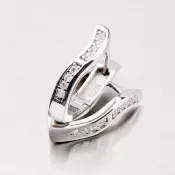 Náušnice so zirkónmi zo striebra OKP-242-OKS