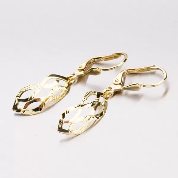 Zlaté visiace náušnice klasik 52NK-210