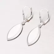 Strieborné matné náušnice NZM-302-OKS