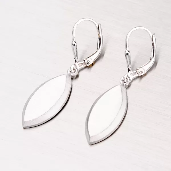 Strieborné matné náušnice NZM-302-OKS