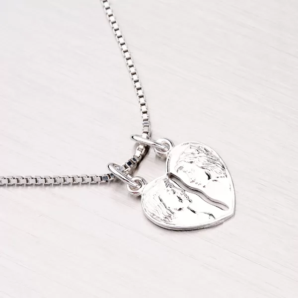 Strieborný prívesok pre zamilovaný pár M5503F