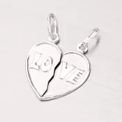 Strieborný prívesok pre zamilovaný pár M5520C