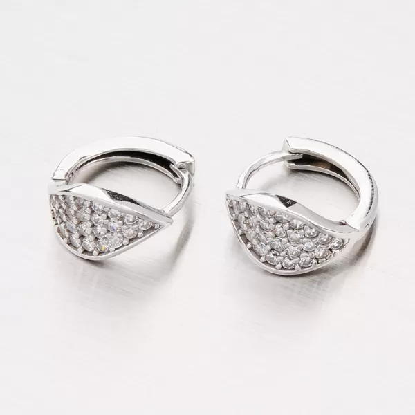 Náušnice so zirkónmi zo striebra OKP-466P-OKS