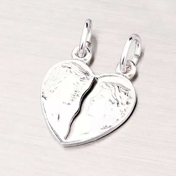 Strieborný prívesok pre zamilovaný pár M5503F