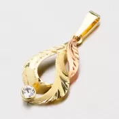 Zlatý prívesok so zirkónom 53P-081B