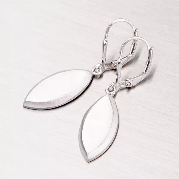 Strieborné matné náušnice NZM-302-OKS