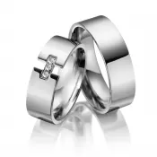 Titánové snubné prstene so zirkónmi SP-TI-007