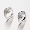 Náušnice so zirkónmi zo striebra OKP-466P-OKS