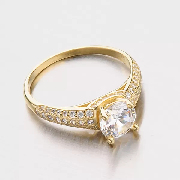 Zlatý prsteň so zirkónmi GZ2520ZL