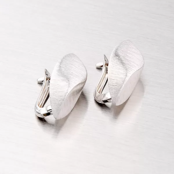 Strieborné náušnice matné CSK-283-OKS