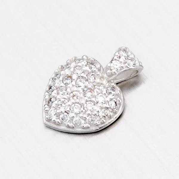 Strieborné srdce so zirkónmi YNG3053