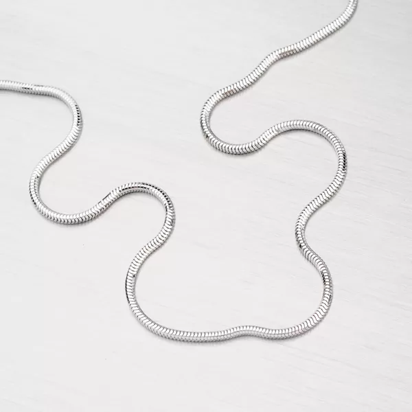 Retiazka Snake z bieleho zlata 369-0101