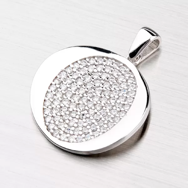 Strieborný prívesok so zirkónmi ZS-101P-OKS