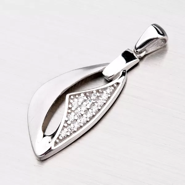 Prívesok zo striebra so zirkónmi ZS-027P-OKS