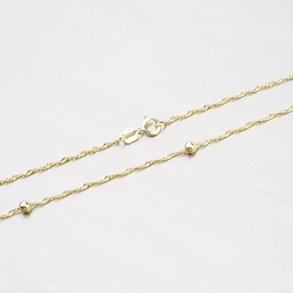 Zlatá retiazka Lambada s guličkami 45-1714