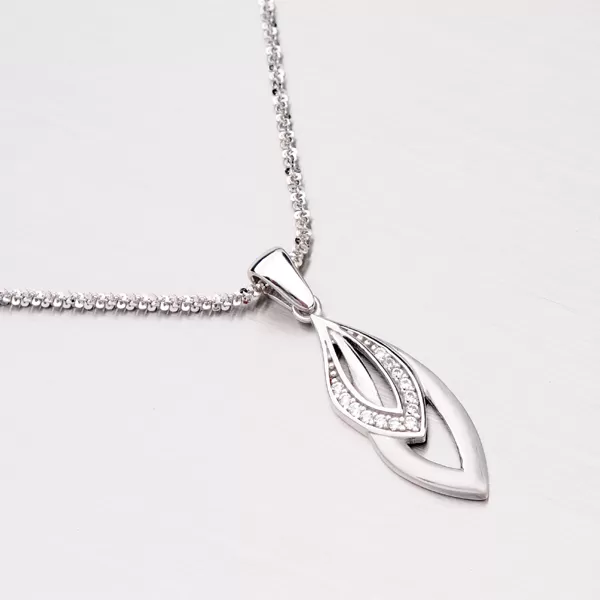 Strieborný prívesok so zirkónmi ZS-060P-OKS