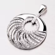 Prívesok zo striebra so zirkónmi ZS-003P-OKS