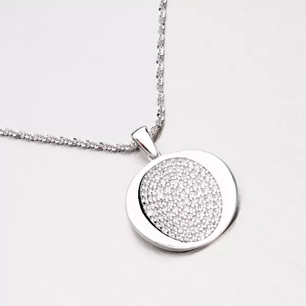 Strieborný prívesok so zirkónmi ZS-101P-OKS