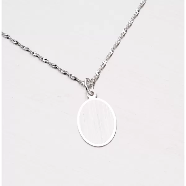 Strieborný oválny prívesok CZA-005-TPZG