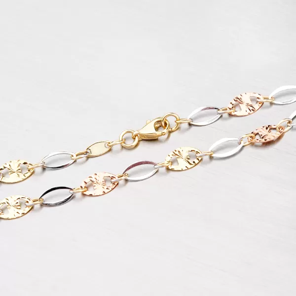 Zlatý náramok s gravírovaním 44-1685