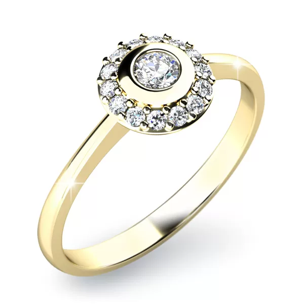 Zásnubný prsteň s diamantmi ZP-10799D