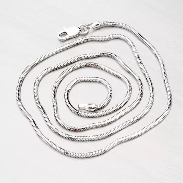 Retiazka Snake z bieleho zlata 369-0101