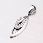 Strieborný prívesok so zirkónmi ZS-060P-OKS