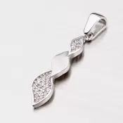 Strieborný prívesok so zirkónmi ZS-086P-OKS