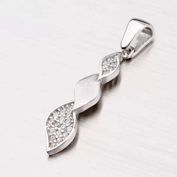 Strieborný prívesok so zirkónmi ZS-086P-OKS