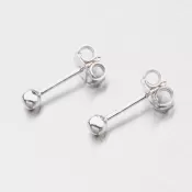 Kôstky z bieleho zlata 138-3001