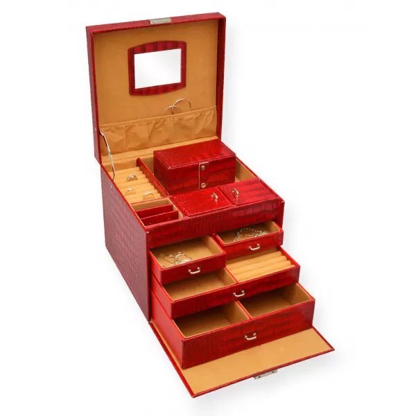 Šperkovnica - červená SP-589/A7