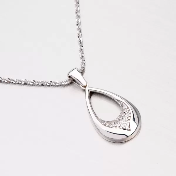 Prívesok v tvare slzy zo striebra ZS-044P-OKS