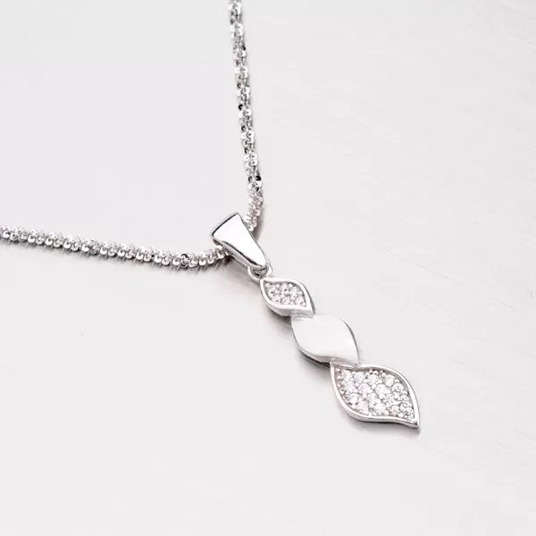 Strieborný prívesok so zirkónmi ZS-086P-OKS