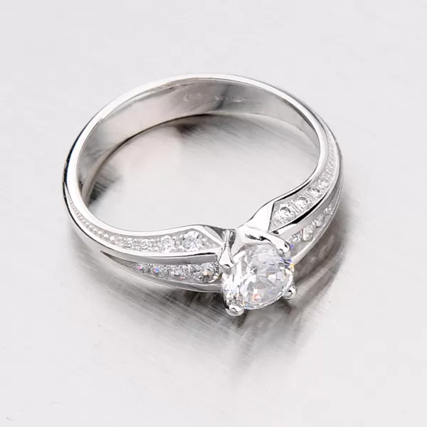 Dámsky prsteň z bieleho zlata so zirkónmi GZ2103B