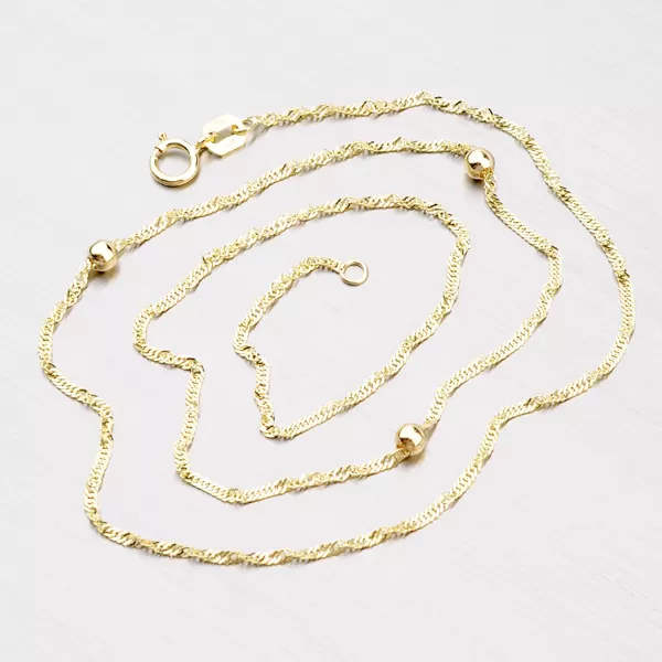 Zlatá retiazka Lambada s guličkami 45-1714