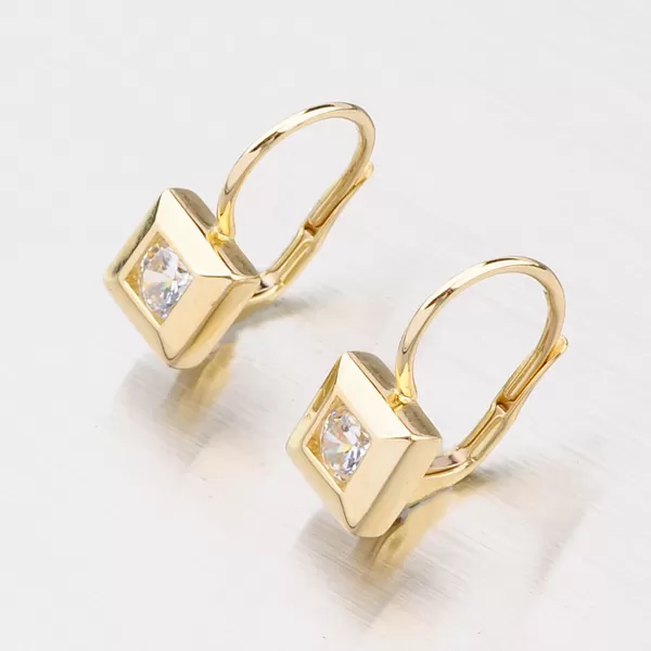 Zlaté náušnice so zirkónmi 683P-120202