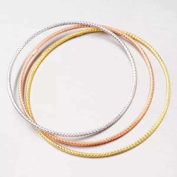 Pozlátený pevný strieborný náramok MBR2003DO